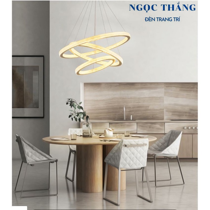 Đèn thả trần 3 vòng Led 40-60-80 trang trí phòng khách bàn ăn tích hợp Led 3 chế độ màu TH8122 Ngọc Thắng (Tặng kèm remote điều khiển từ xa) - Ảnh 15