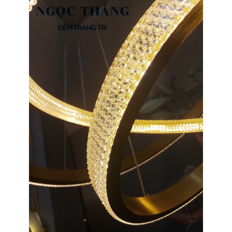 Đèn thả trần 3 vòng Led 40-60-80 trang trí phòng khách bàn ăn tích hợp Led 3 chế độ màu TH8122 Ngọc Thắng (Tặng kèm remote điều khiển từ xa) - Ảnh 14