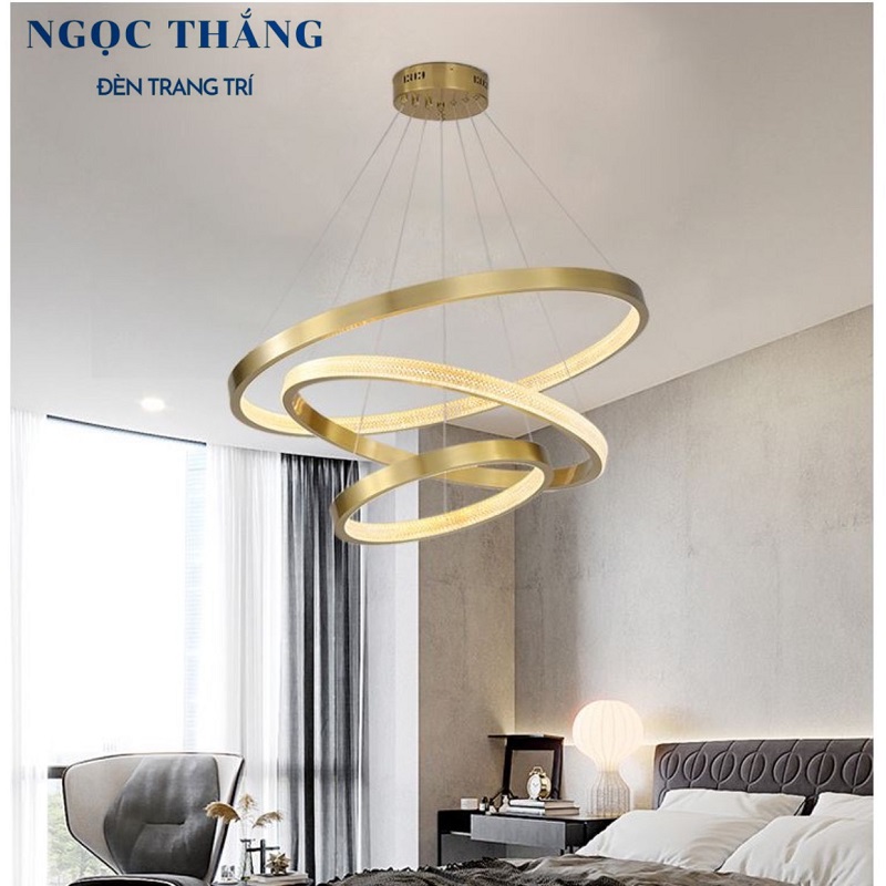 Đèn thả trần 3 vòng Led 40-60-80 trang trí phòng khách bàn ăn tích hợp Led 3 chế độ màu TH8122 Ngọc Thắng (Tặng kèm remote điều khiển từ xa) - Ảnh 13