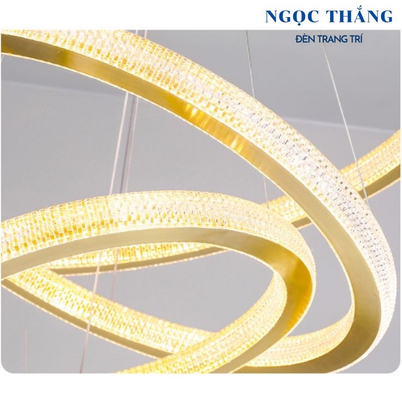 Đèn thả trần 3 vòng Led 40-60-80 trang trí phòng khách bàn ăn tích hợp Led 3 chế độ màu TH8122 Ngọc Thắng (Tặng kèm remote điều khiển từ xa) - Ảnh 11