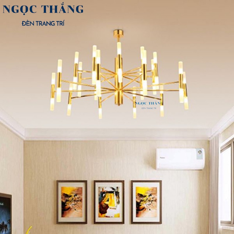 Đèn thả trần 20 bóng cao cấp trang trí phòng khách phòng ngủ bàn ăn 60W 220V T3004/20 Ngọc Thắng