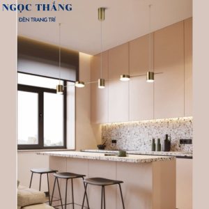 Đèn thả trần 5 bóng trang trí phòng khách bàn ăn Led 3 chế độ màu 40W 220V THCN222 Ngọc Thắng - Ảnh 9