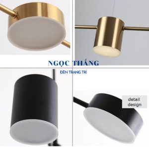 Đèn thả trần 5 bóng trang trí phòng khách bàn ăn Led 3 chế độ màu 40W 220V THCN222 Ngọc Thắng - Ảnh 7
