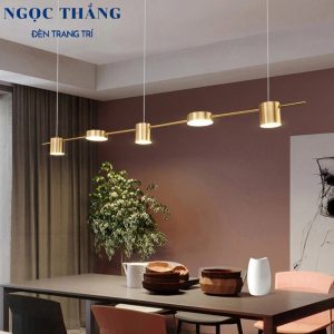 Đèn thả trần 5 bóng trang trí phòng khách bàn ăn Led 3 chế độ màu 40W 220V THCN222 Ngọc Thắng - Ảnh 5