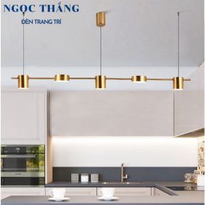 Đèn thả trần 5 bóng trang trí phòng khách bàn ăn Led 3 chế độ màu 40W 220V THCN222 Ngọc Thắng