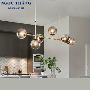 Đèn thả trần 6 bóng cao cấp trang trí phòng khách phòng ngủ bàn ăn THCN02 Ngọc Thắng (Kèm 6 bóng Led ánh sáng vàng) - Ảnh 3