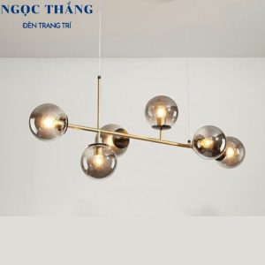 Alternative view of Đèn thả trần 6 bóng cao cấp trang trí phòng khách phòng ngủ bàn ăn THCN02 Ngọc Thắng (Kèm 6 bóng Led ánh sáng vàng)