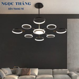Alternative view of Đèn thả trần 8 bóng cao cấp trang trí phòng khách phòng ngủ bàn ăn Led 3 chế độ màu 66W 220V TTK116T4+4 Ngọc Thắng