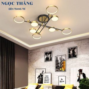 Alternative view of Đèn ốp trần 8 bóng cao cấp trang trí phòng khách phòng ngủ bàn ăn Led 3 chế độ màu 84W 220V TTK112T4+4 Ngọc Thắng