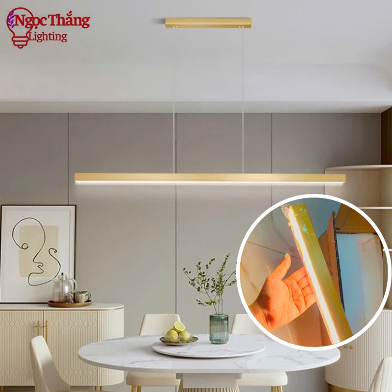 Đèn thả trần bàn ăn dài 115cm Led 3 chế độ màu THD7056 Ngọc Thắng (Tặng kèm remote điều khiển từ xa) - Ảnh 4