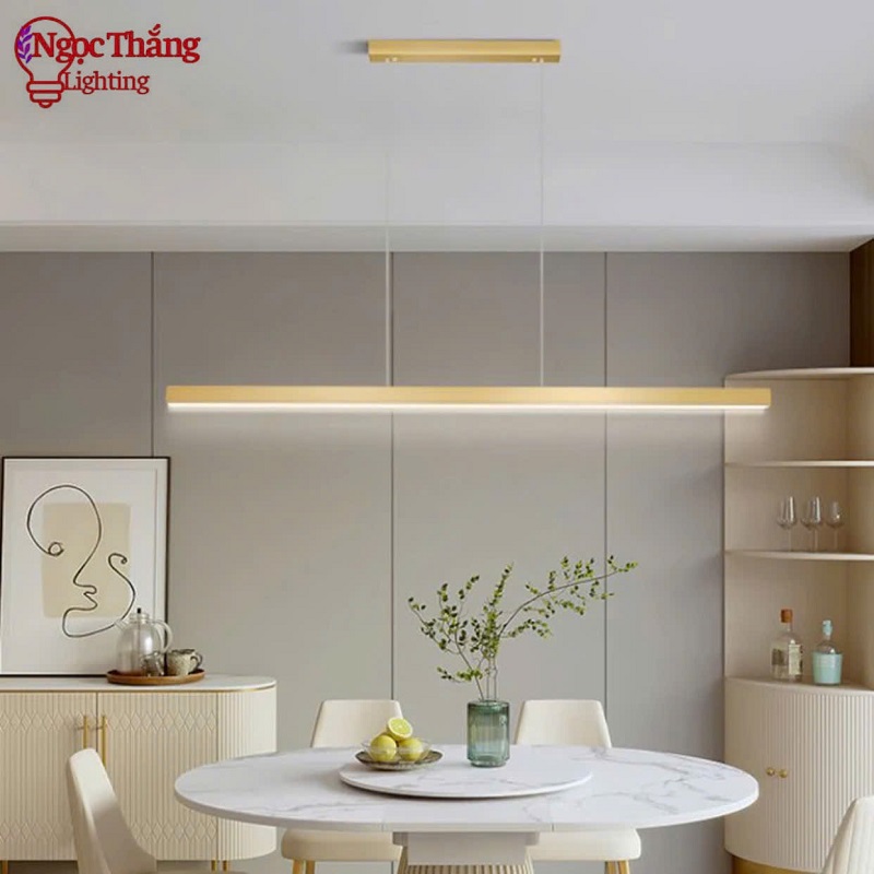 Đèn thả trần bàn ăn dài 115cm Led 3 chế độ màu THD7056 Ngọc Thắng (Tặng kèm remote điều khiển từ xa)