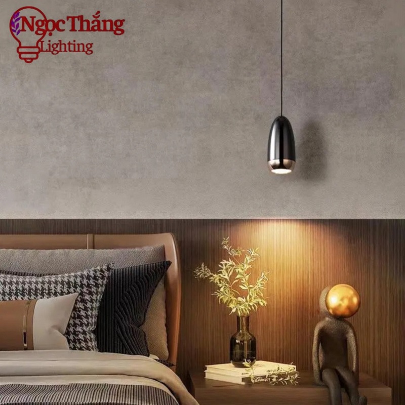 Đèn thả trần bàn ăn trang trí phòng khách phòng ngủ quầy bar ánh sáng vàng Led 7W THD23D Ngọc Thắng