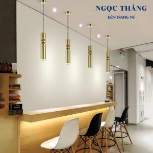 Đèn thả trần hình trụ trang trí phòng khách phòng ngủ bàn ăn quầy bar ánh sáng vàng Led 5W THD06 Ngọc Thắng - Ảnh 5