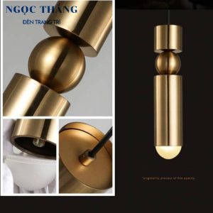 Đèn thả trần hình trụ trang trí phòng khách phòng ngủ bàn ăn quầy bar ánh sáng vàng Led 5W THD06 Ngọc Thắng - Ảnh 8