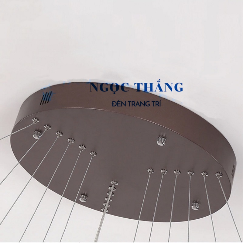 Đèn thả trần 4 vòng led 20-40-60-80 trang trí phòng khách bàn ăn Led 3 chế độ màu 80W TH8039 Ngọc Thắng - Ảnh 6