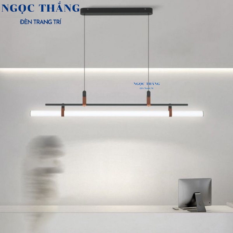 Đèn thả trần ngang 115cm trang trí văn phòng bàn ăn Led 3 màu TTK117 Ngọc Thắng (Kèm remote) - Ảnh 3