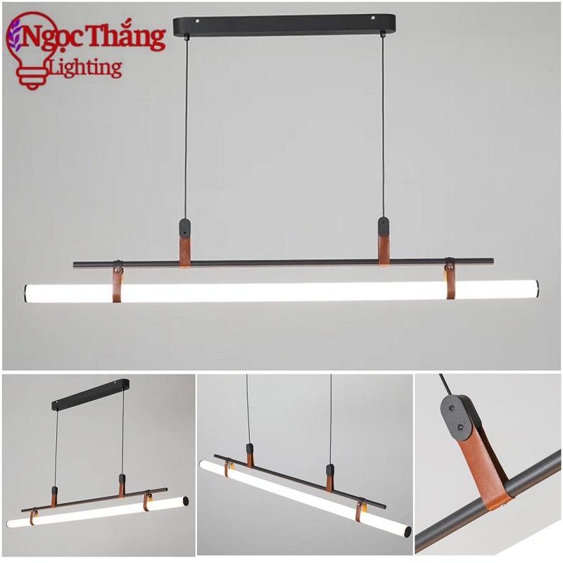 Đèn thả trần ngang 115cm trang trí văn phòng bàn ăn Led 3 màu TTK117 Ngọc Thắng (Kèm remote) - Ảnh 15