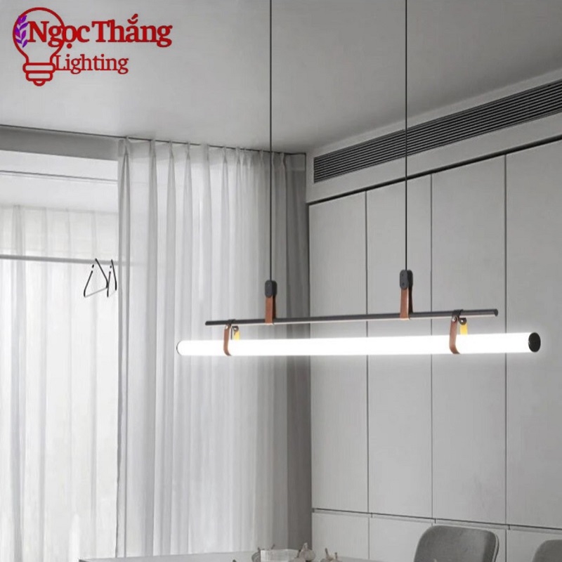 Đèn thả trần ngang 115cm trang trí văn phòng bàn ăn Led 3 màu TTK117 Ngọc Thắng (Kèm remote) - Ảnh 16