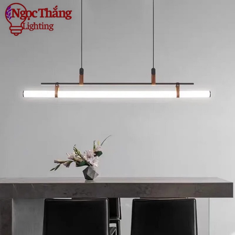 Đèn thả trần ngang 115cm trang trí văn phòng bàn ăn Led 3 màu TTK117 Ngọc Thắng (Kèm remote) - Ảnh 11