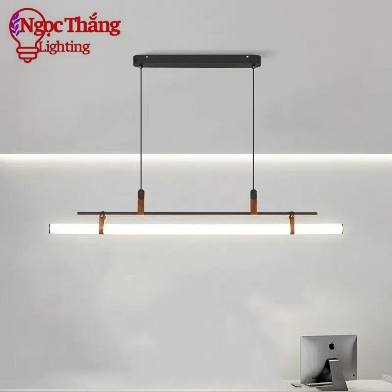 Đèn thả trần ngang 115cm trang trí văn phòng bàn ăn Led 3 màu TTK117 Ngọc Thắng (Kèm remote) - Ảnh 12