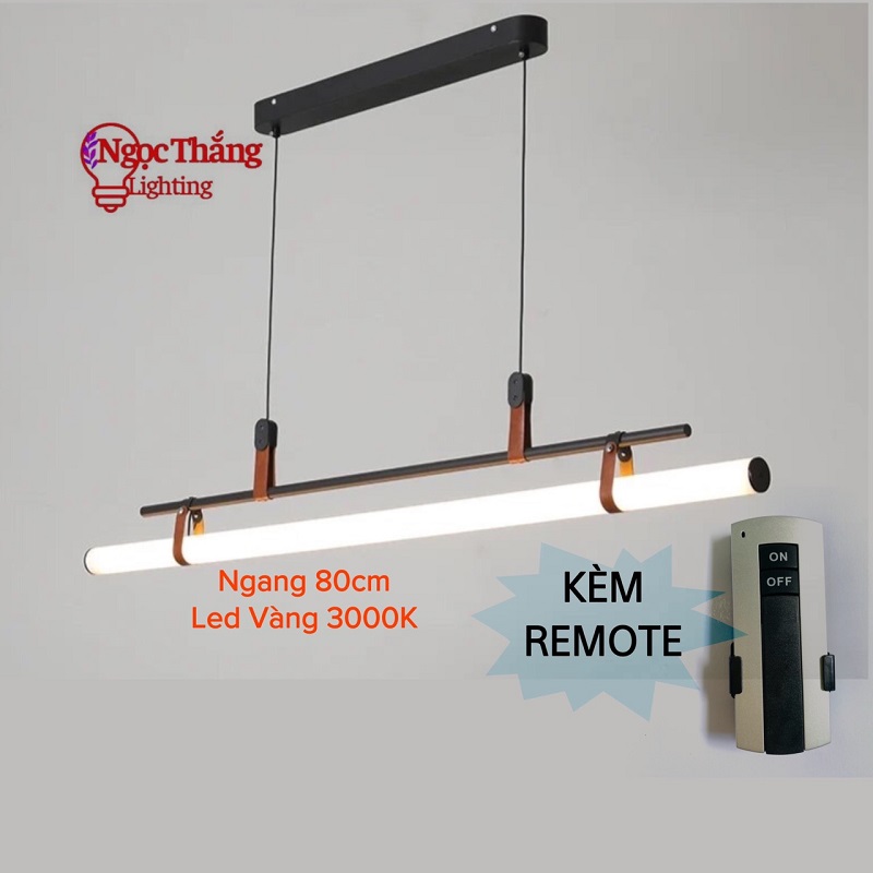 Đèn thả trần ngang 115cm trang trí văn phòng bàn ăn Led 3 màu TTK117 Ngọc Thắng (Kèm remote) - Ảnh 4