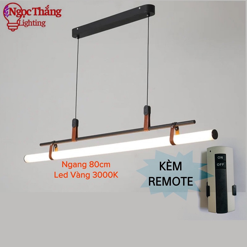 Đèn thả trần ngang 115cm trang trí văn phòng bàn ăn Led 3 màu TTK117 Ngọc Thắng (Kèm remote) - Ảnh 2