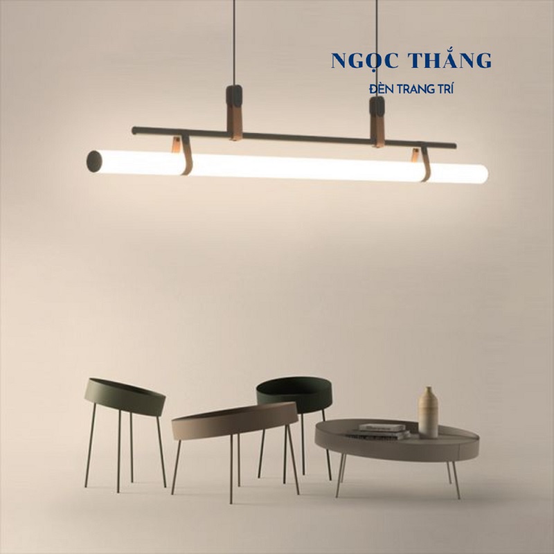 Đèn thả trần ngang 115cm trang trí văn phòng bàn ăn Led 3 màu TTK117 Ngọc Thắng (Kèm remote) - Ảnh 30