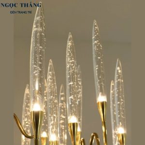 Đèn thả trần pha lê cao cấp 30 bóng trang trí phòng khách phòng ngủ bàn ăn 90W 220V TH858-100 Ngọc Thắng - Ảnh 3