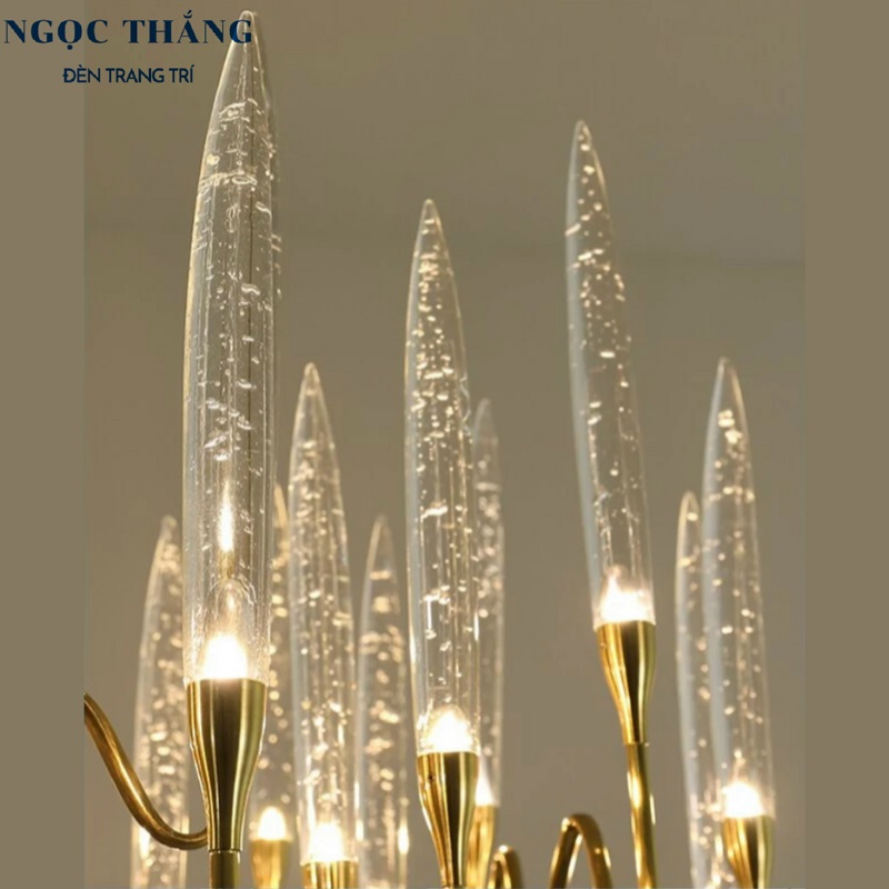 Đèn thả trần pha lê cao cấp 30 bóng trang trí phòng khách phòng ngủ bàn ăn 90W 220V TH858-100 Ngọc Thắng - Ảnh 3