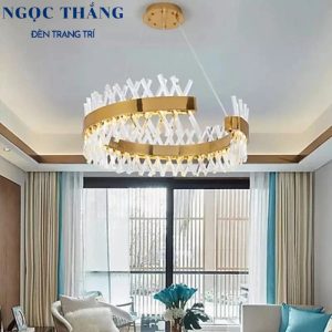 Đèn thả trần pha lê cao cấp trang trí phòng khách bàn ăn TH869A Ngọc Thắng (Tặng kèm remote điều khiển)