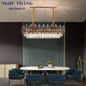 Alternative view of Đèn thả trần pha lê cao cấp trang trí phòng khách bàn ăn Led 40W E14 TH8195 Ngọc Thắng (Tặng kèm 10 bóng Led 4W)