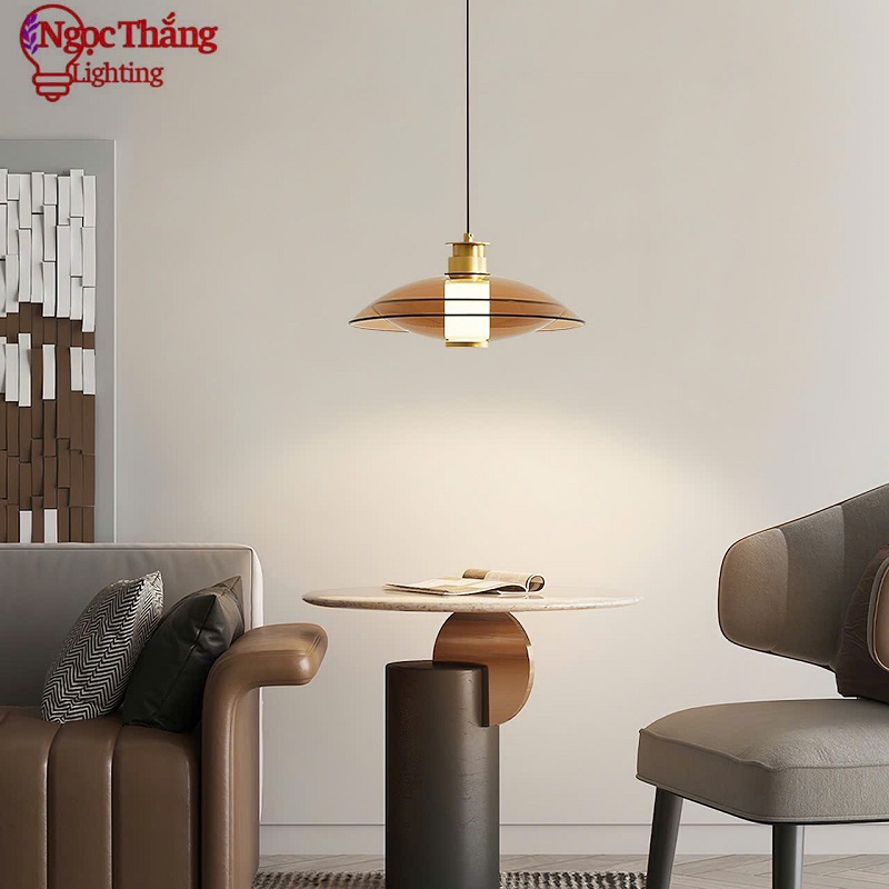 Đèn thả trần thuỷ tinh trang trí bàn ăn phòng ngủ phòng khách Led Vàng 3000K 220V TT47 Ngọc Thắng - Ảnh 15