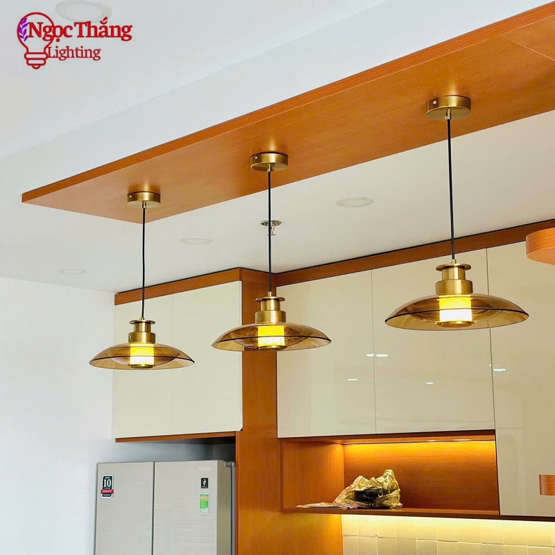 Đèn thả trần thuỷ tinh trang trí bàn ăn phòng ngủ phòng khách Led Vàng 3000K 220V TT47 Ngọc Thắng - Ảnh 14