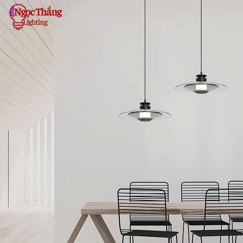 Đèn thả trần thuỷ tinh trang trí bàn ăn phòng ngủ phòng khách Led Vàng 3000K 220V TT47 Ngọc Thắng - Ảnh 3