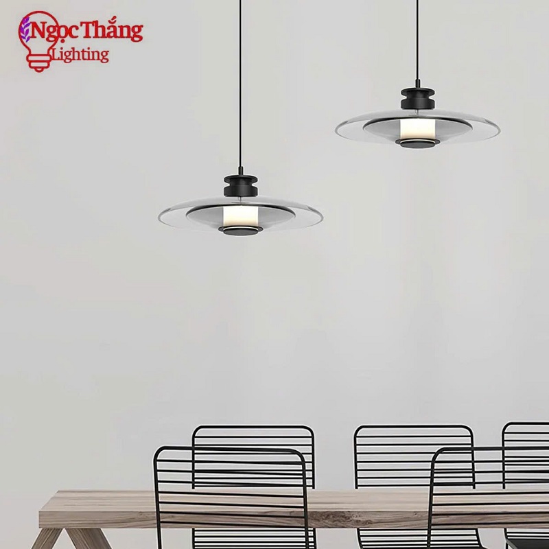 Đèn thả trần thuỷ tinh trang trí bàn ăn phòng ngủ phòng khách Led Vàng 3000K 220V TT47 Ngọc Thắng - Ảnh 11