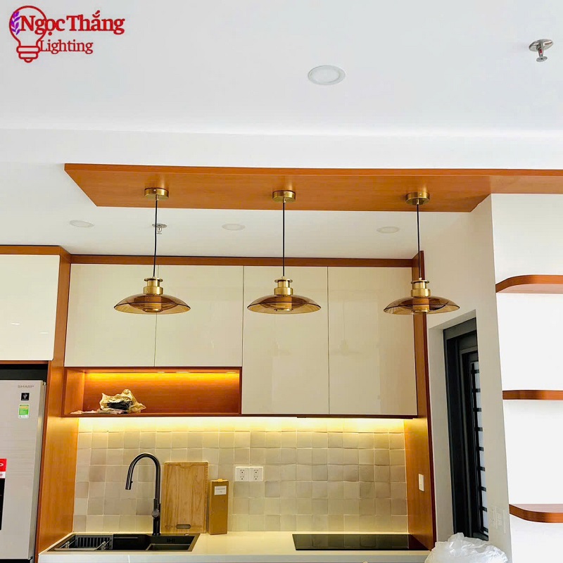 Đèn thả trần thuỷ tinh trang trí bàn ăn phòng ngủ phòng khách Led Vàng 3000K 220V TT47 Ngọc Thắng - Ảnh 22