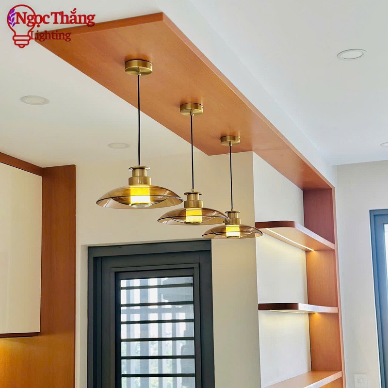 Đèn thả trần thuỷ tinh trang trí bàn ăn phòng ngủ phòng khách Led Vàng 3000K 220V TT47 Ngọc Thắng - Ảnh 19
