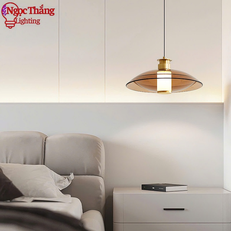 Đèn thả trần thuỷ tinh trang trí bàn ăn phòng ngủ phòng khách Led Vàng 3000K 220V TT47 Ngọc Thắng - Ảnh 17