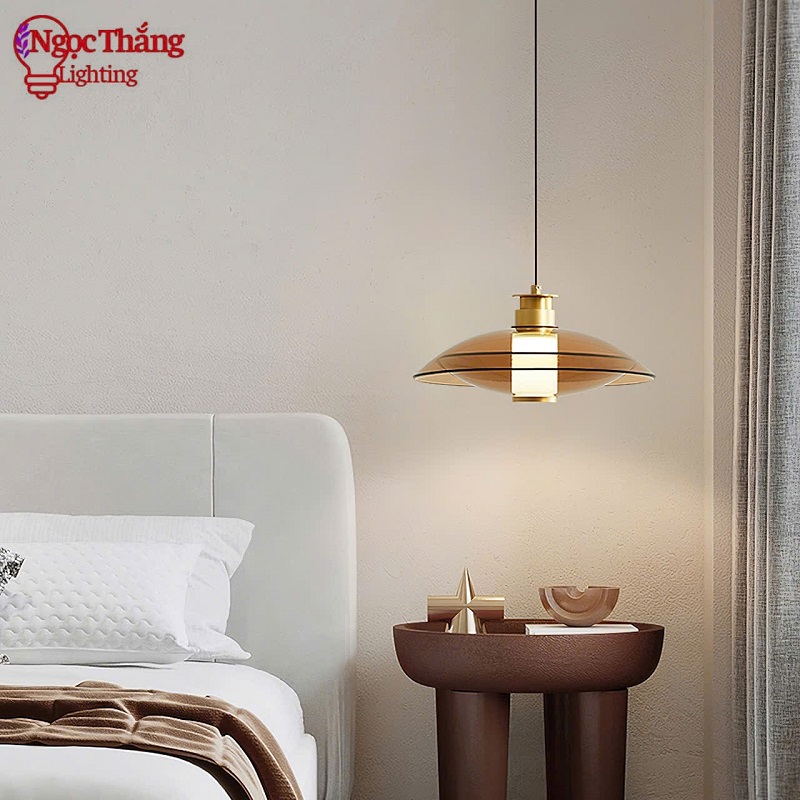 Đèn thả trần thuỷ tinh trang trí bàn ăn phòng ngủ phòng khách Led Vàng 3000K 220V TT47 Ngọc Thắng - Ảnh 16