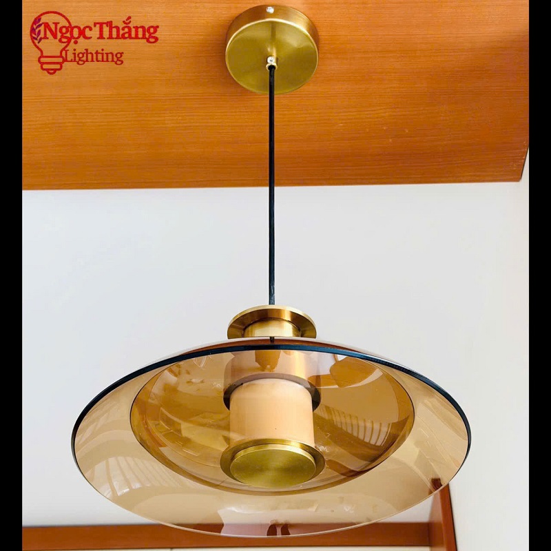 Đèn thả trần thuỷ tinh trang trí bàn ăn phòng ngủ phòng khách Led Vàng 3000K 220V TT47 Ngọc Thắng - Ảnh 9