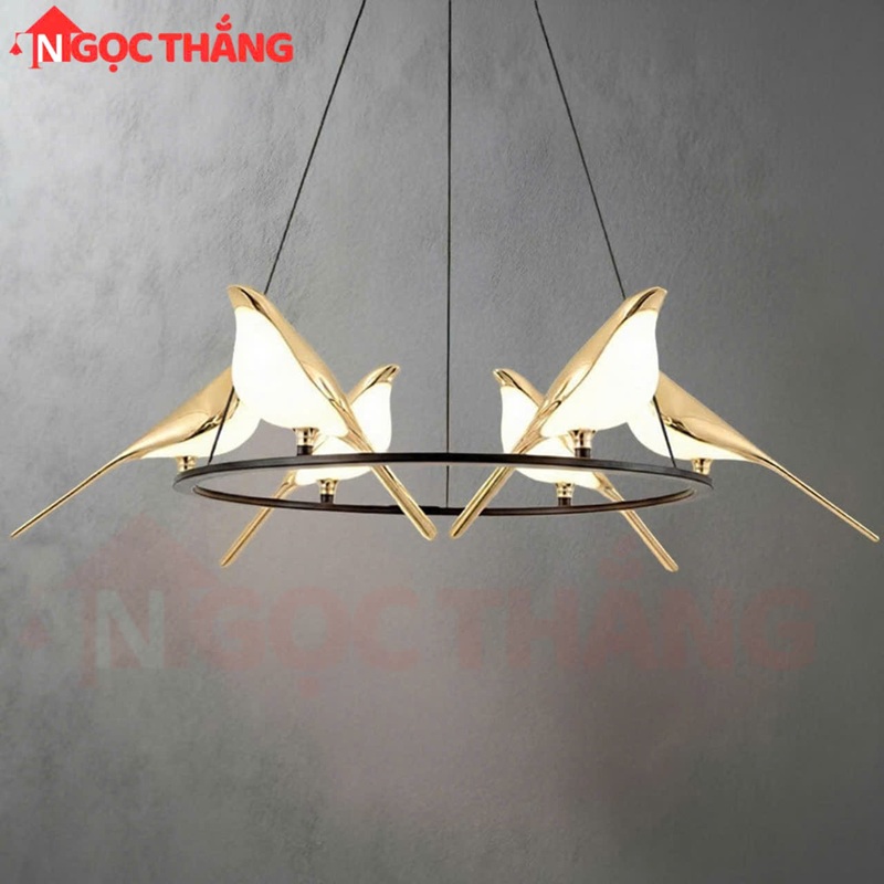 Đèn thả trần trang trí bàn ăn phòng ngủ phòng khách 36w ánh sáng vàng T9008/6 220V Ngọc Thắng (Tặng kèm bóng) - Ảnh 6