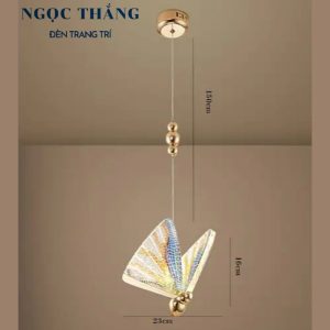 Alternative view of Đèn Led thả trần hình bướm trang trí phòng ngủ bàn ăn 8w Led 3 chế độ màu TPL110 Ngọc Thắng