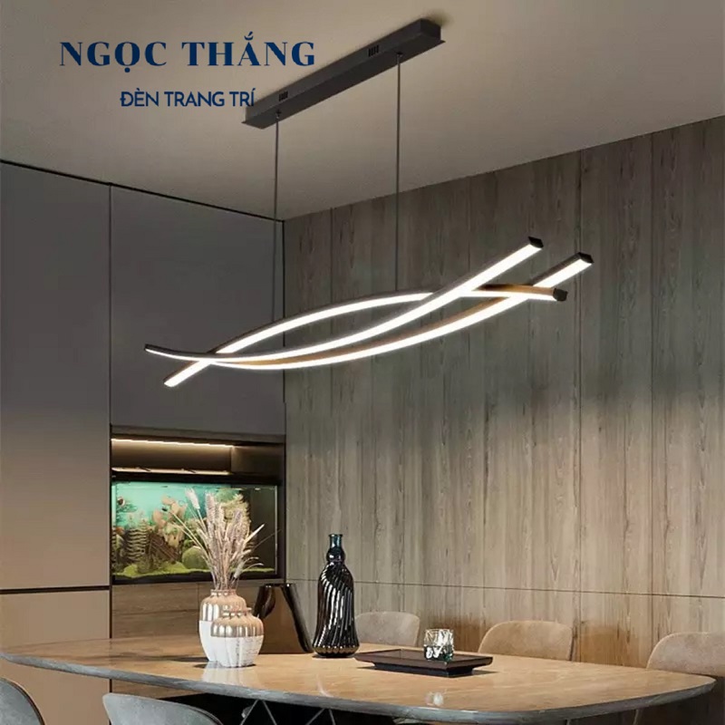 Đèn thả trần hiện đại trang trí phòng khách bàn ăn Led 3 chế độ màu 220V T055C Ngọc Thắng (Tặng kèm remote điều khiển từ xa tiện dụng)
