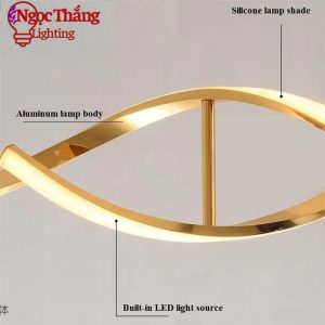 Đèn thả trần trang trí phòng khách bàn ăn Led 3 chế độ màu 30W T243C Ngọc Thắng (Tặng kèm remote điều khiển từ xa tiện dụng) - Ảnh 5