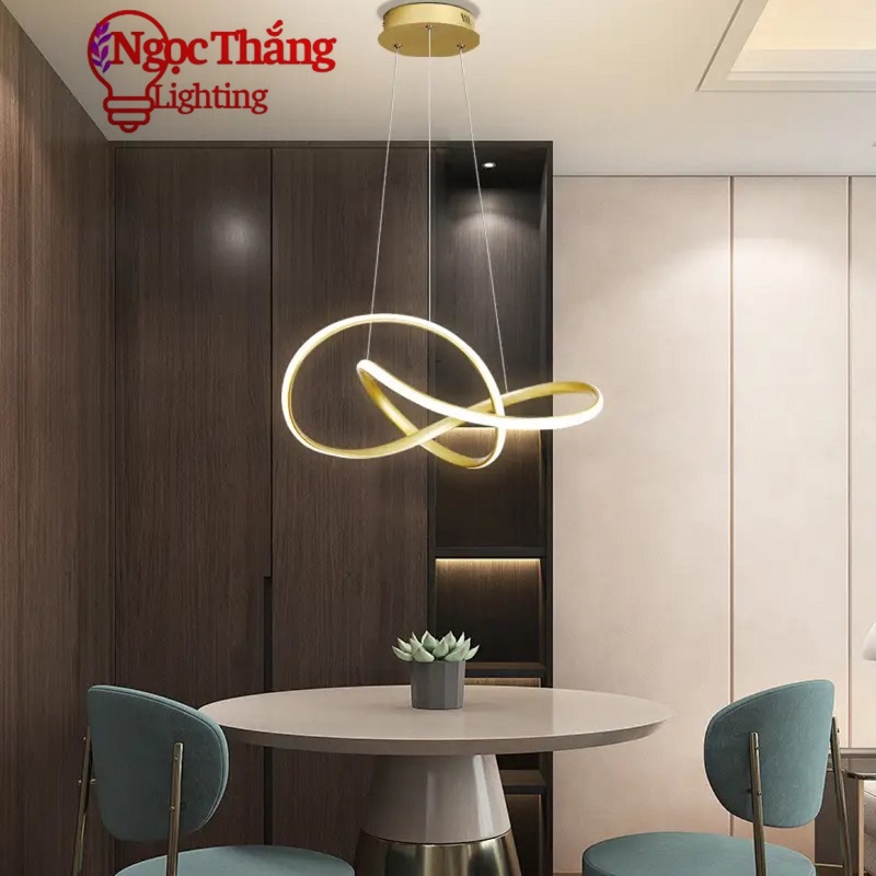 Đèn thả trần trang trí phòng khách bàn ăn Led 3 chế độ màu 48W T4401 Ngọc Thắng (Tặng kèm remote điều khiển từ xa tiện dụng)