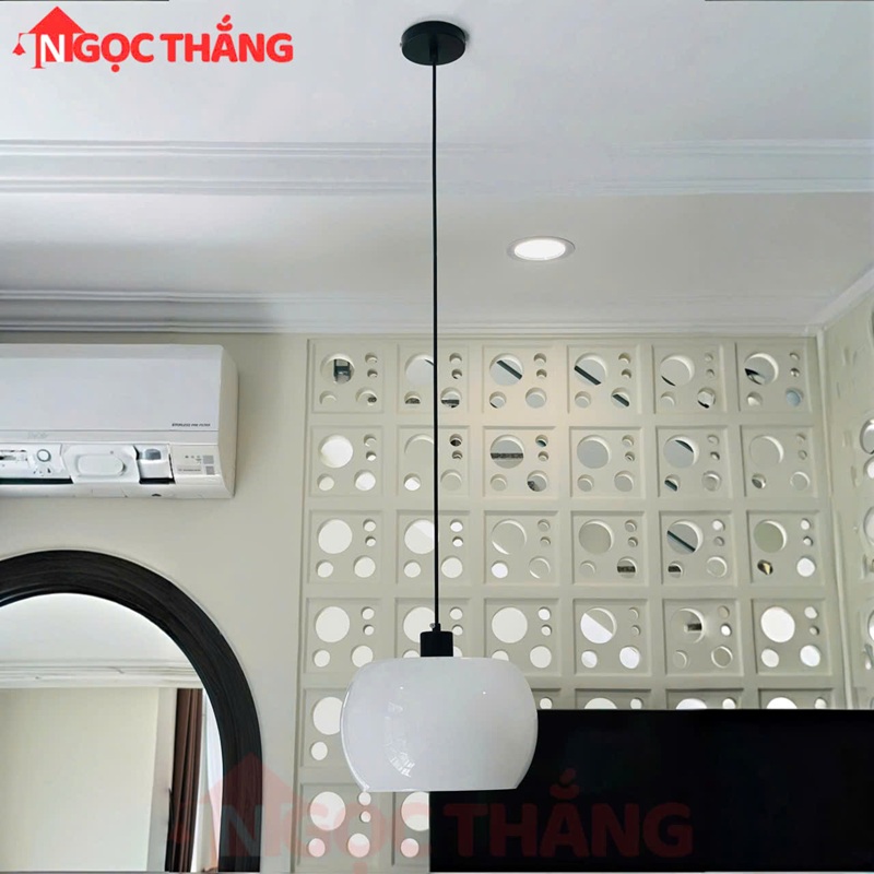 Đèn thả trần thủy tinh trang trí bàn ăn quầy bar phòng ngủ Led 3 chế độ màu E27 220V TT49 Ngọc Thắng - Ảnh 13