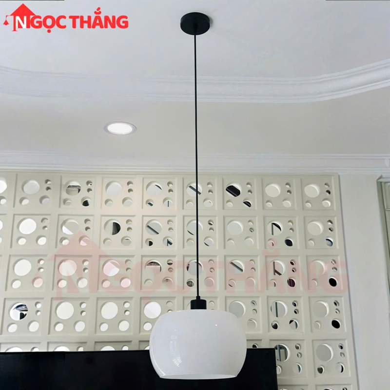 Đèn thả trần thủy tinh trang trí bàn ăn quầy bar phòng ngủ Led 3 chế độ màu E27 220V TT49 Ngọc Thắng - Ảnh 12