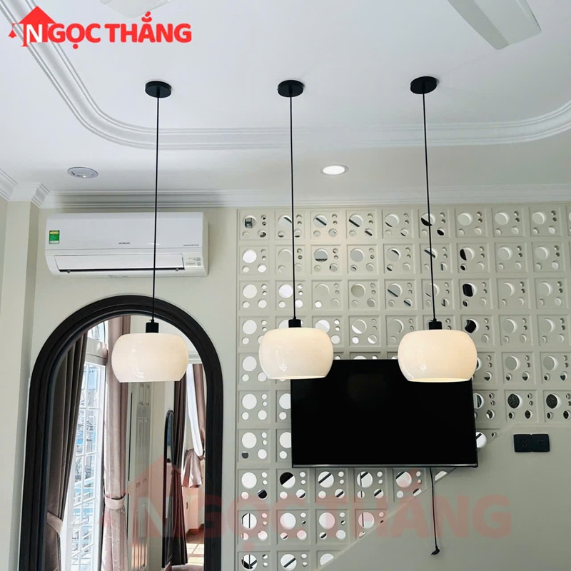 Đèn thả trần thủy tinh trang trí bàn ăn quầy bar phòng ngủ Led 3 chế độ màu E27 220V TT49 Ngọc Thắng - Ảnh 11