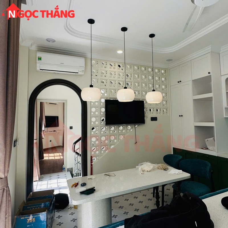 Đèn thả trần thủy tinh trang trí bàn ăn quầy bar phòng ngủ Led 3 chế độ màu E27 220V TT49 Ngọc Thắng - Ảnh 7