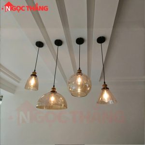 Alternative view of Đèn thả trần thủy tinh trang trí bàn ăn quầy bar 220V TT03A Ngọc Thắng Kèm bóng 4W ánh sáng vàng